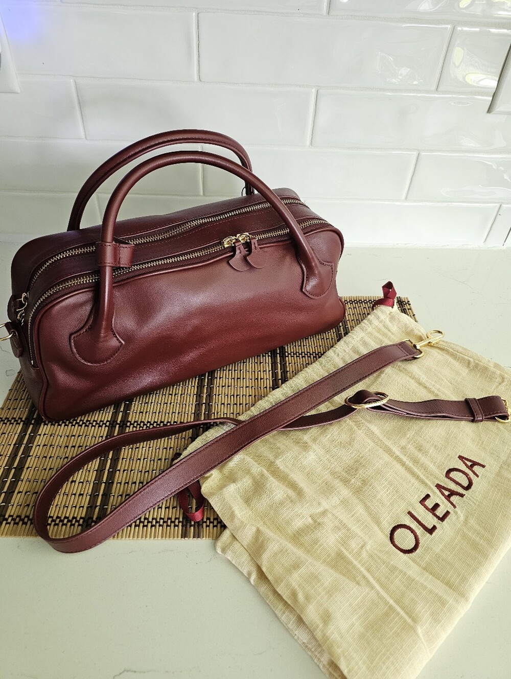 Oleada Marina Mini Carryall - Scarlet
